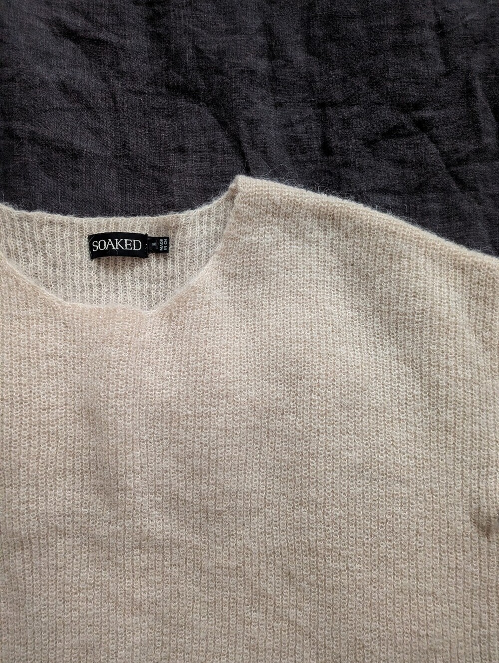 Soaked Wool/Alpaca Blend Sweater Tee - Picture 2 of 4